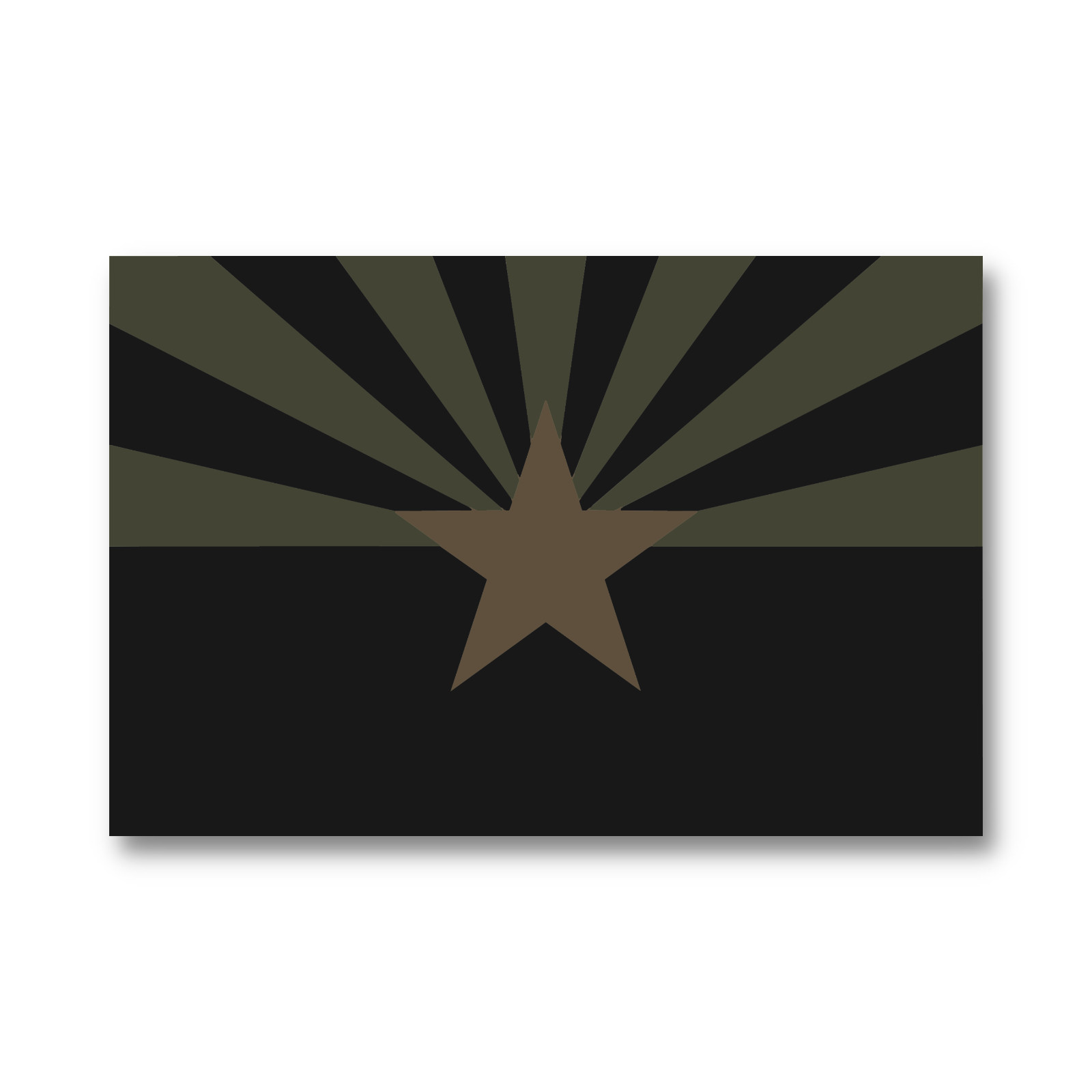 Subdued Arizona Flag Sticker - Tactical Color Pattern Decal for Laptops
