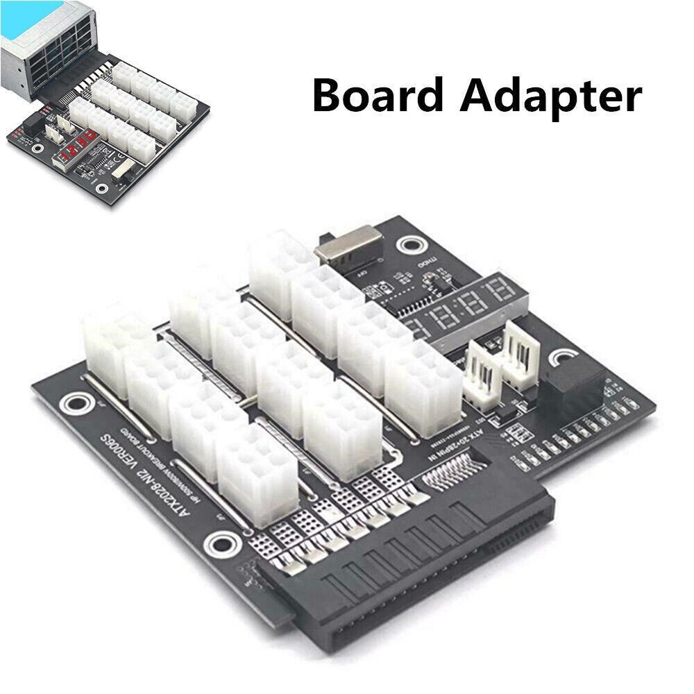 12V    Mining   2200W PSU Breakout Board Adapter For HP 500W 800W 1400W