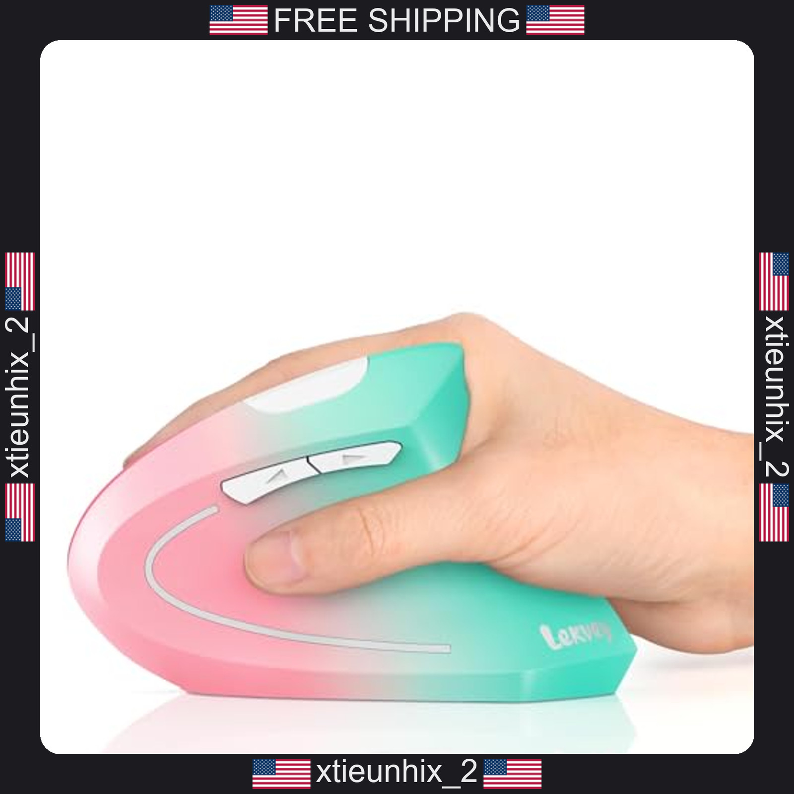 Wireless Ergonomic Vertical Mouse with Adjustable DPI and Quiet Clicks