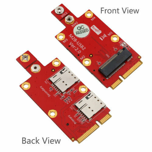XT-XINTE M.2 Key B to Mini PCI-E Adapter with NANO SIM Card Slot for 3G/4G/5G