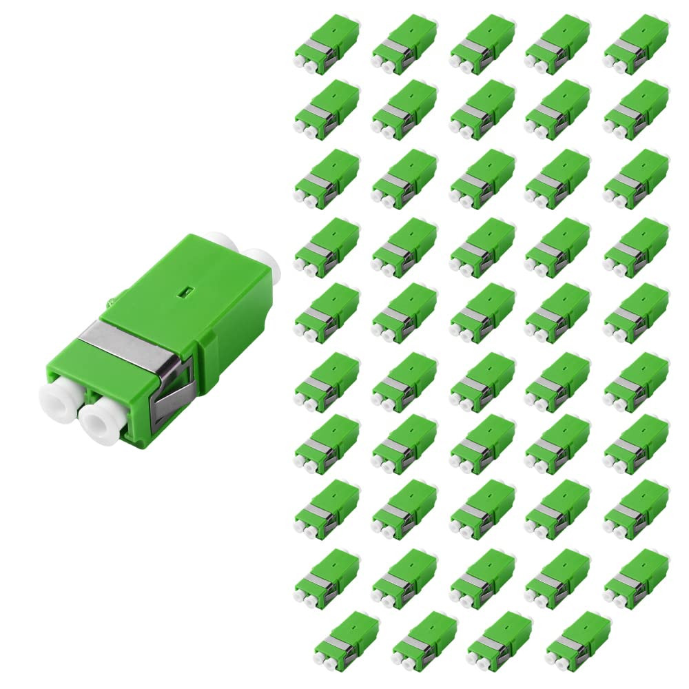 50Pcs LC to LC Couplers, Duplex Fiber Optical Adapters Cable Connectors for APC