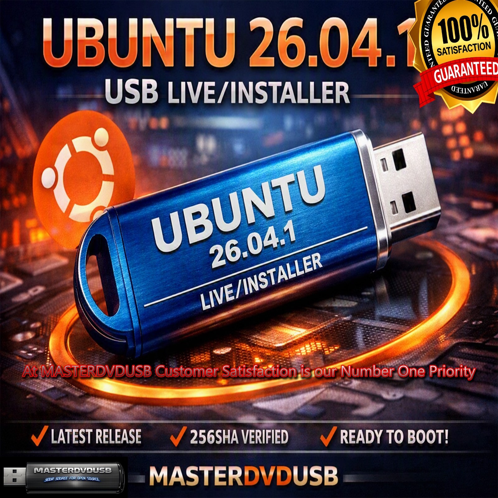 Ubuntu 26.04.1 USB Live/Installer – Newest September 2026 Release – 256SHA 