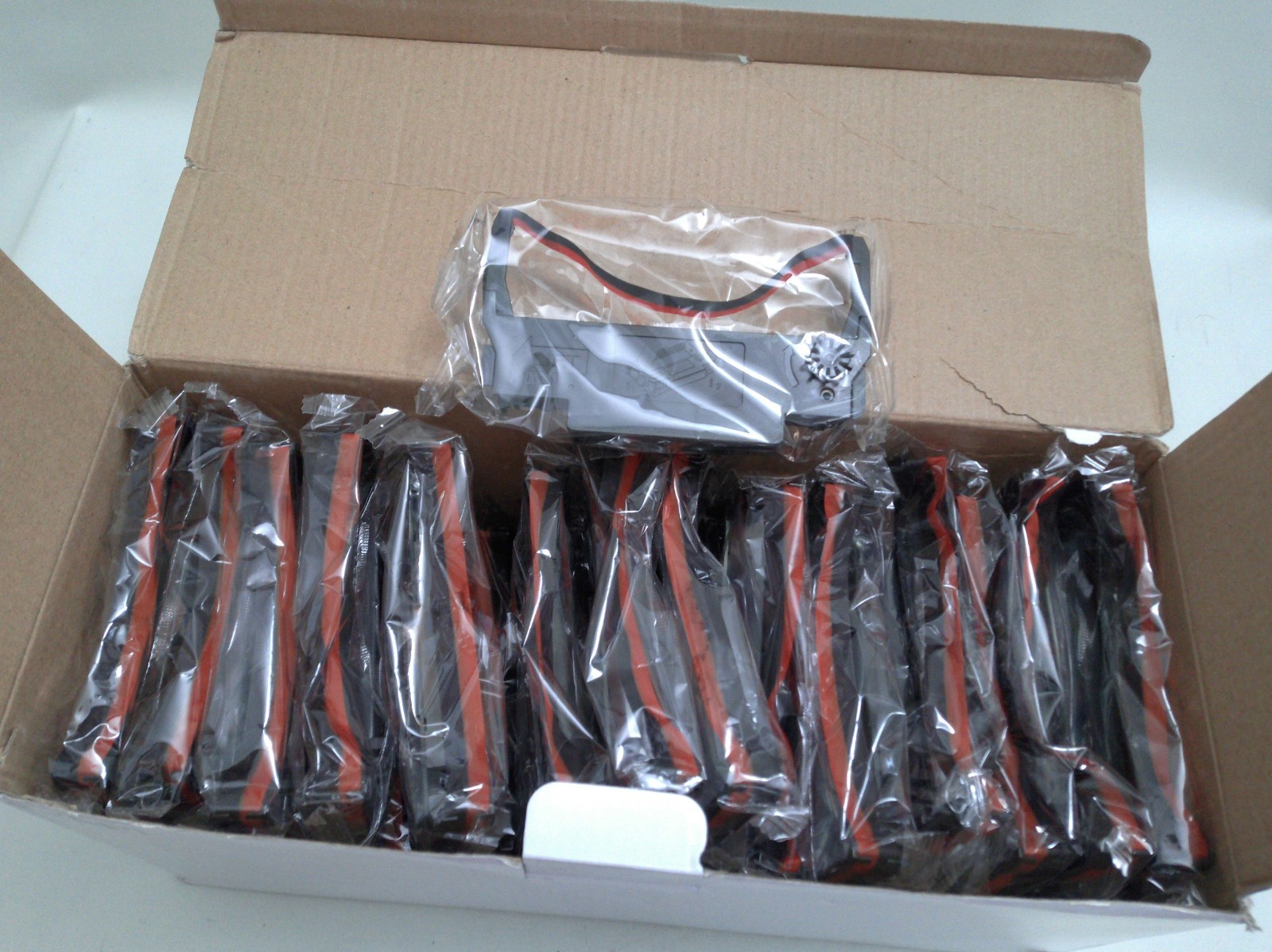 Lxtek ERC-30 ERC-34 ERC-38 Pack Lot 30 Ribbons Black Red Ink Ribbon ERC30