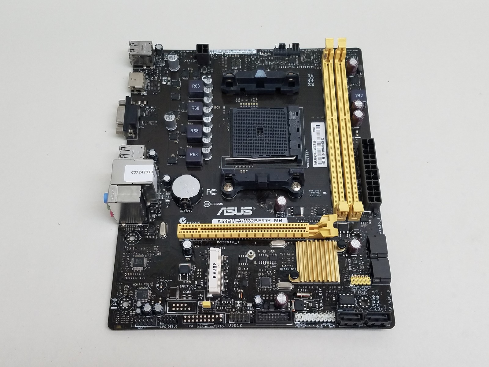 Asus A58BM-A/M32BF Socket FM2+ DDR3 SDRAM Desktop Motherboard