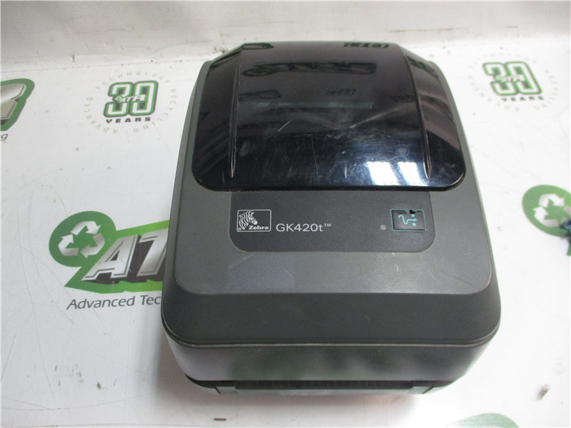 Zebra GK420t Thermal Printer 203dpi USB DT TT Cracked Button No Adapter