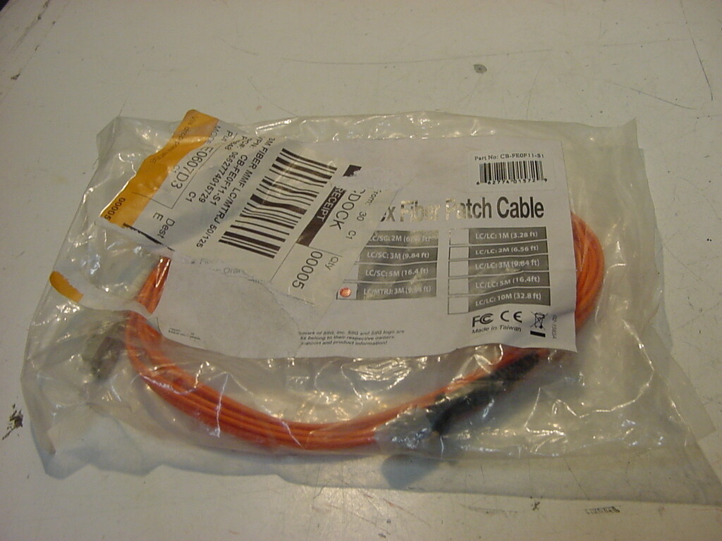 SIIG MULTIMODE 50/1256 DUPLEX FIBER PATCH CABLE LC/MTRJ:3M