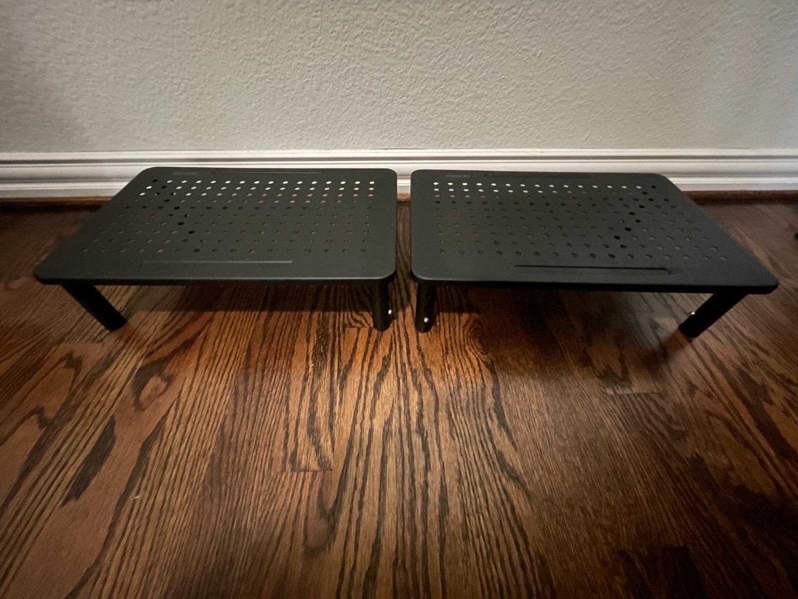 BONTEC 2 Pack Adjustable Monitor Stand Riser - Used in Great Condition (Black)