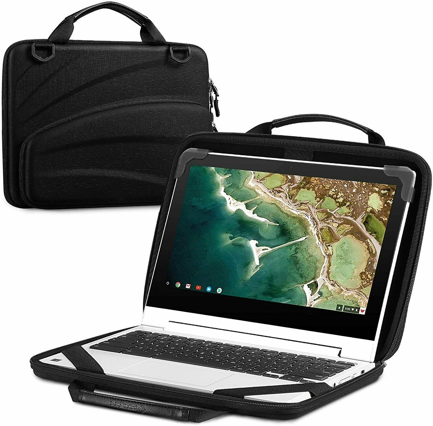 11-11.6 Inch Chromebook Sleeve Case Protective Briefcase Shoulder Bag with Pouch