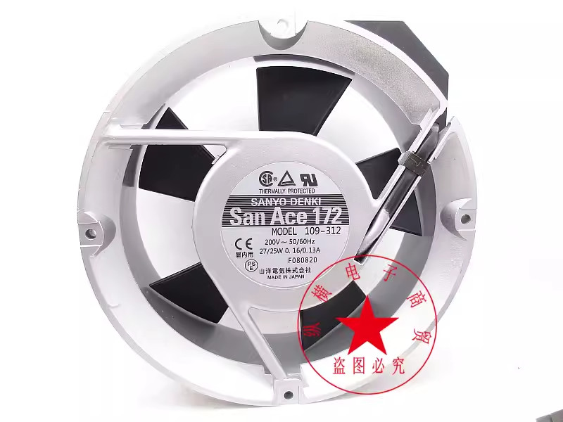 1PC SANYO SANACE172 109-312 200V Aluminum Frame Circular Cooling Fan