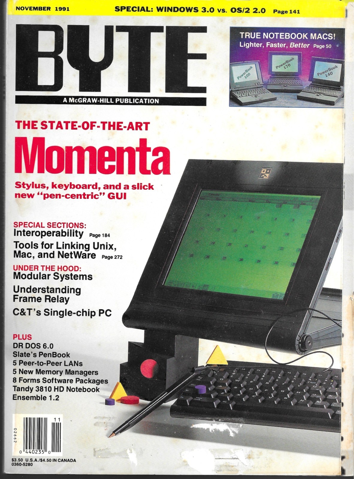 BYTE MAGAZINE NOVEMBER 1991 VOL. 16 NO. 12 (GD)MORE BYTES IN EBAY STORE DISCOUNT