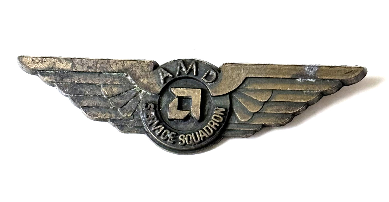 Vintage AMD Advanced Micro Devices Service Squadron Wing Lapel Pin, 1980's, RARE