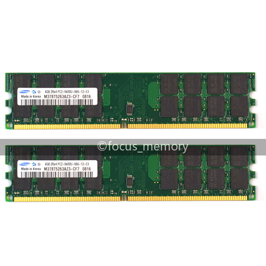 Samsung 8GB 2X 4GB DDR2-800 MHZ PC2-6400 240PIN Desktop memory AMD Motherboard