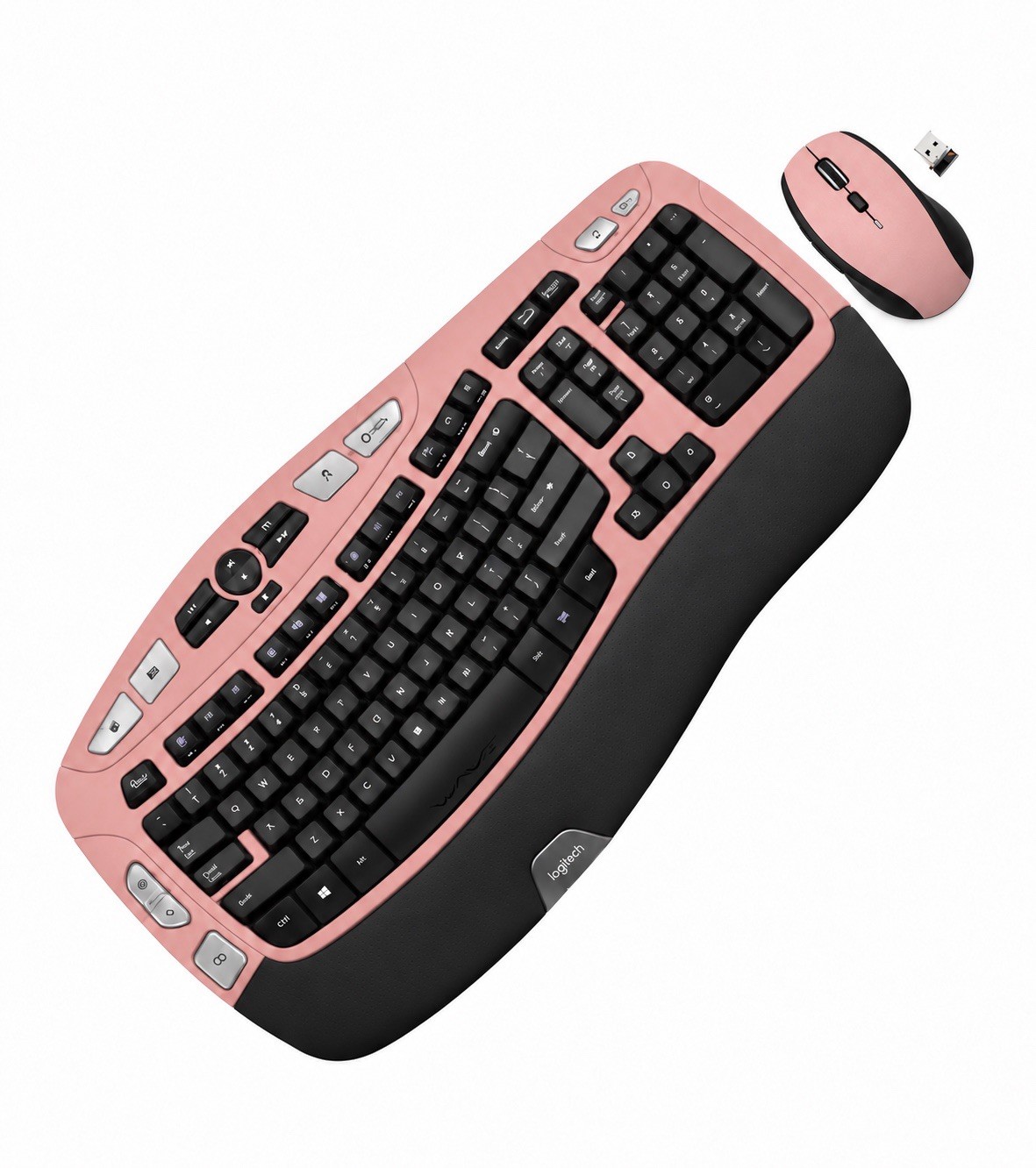 Logitech Blush & Bashful MK570 Comfort Wave K350 Wireless Keyboard Combo M705