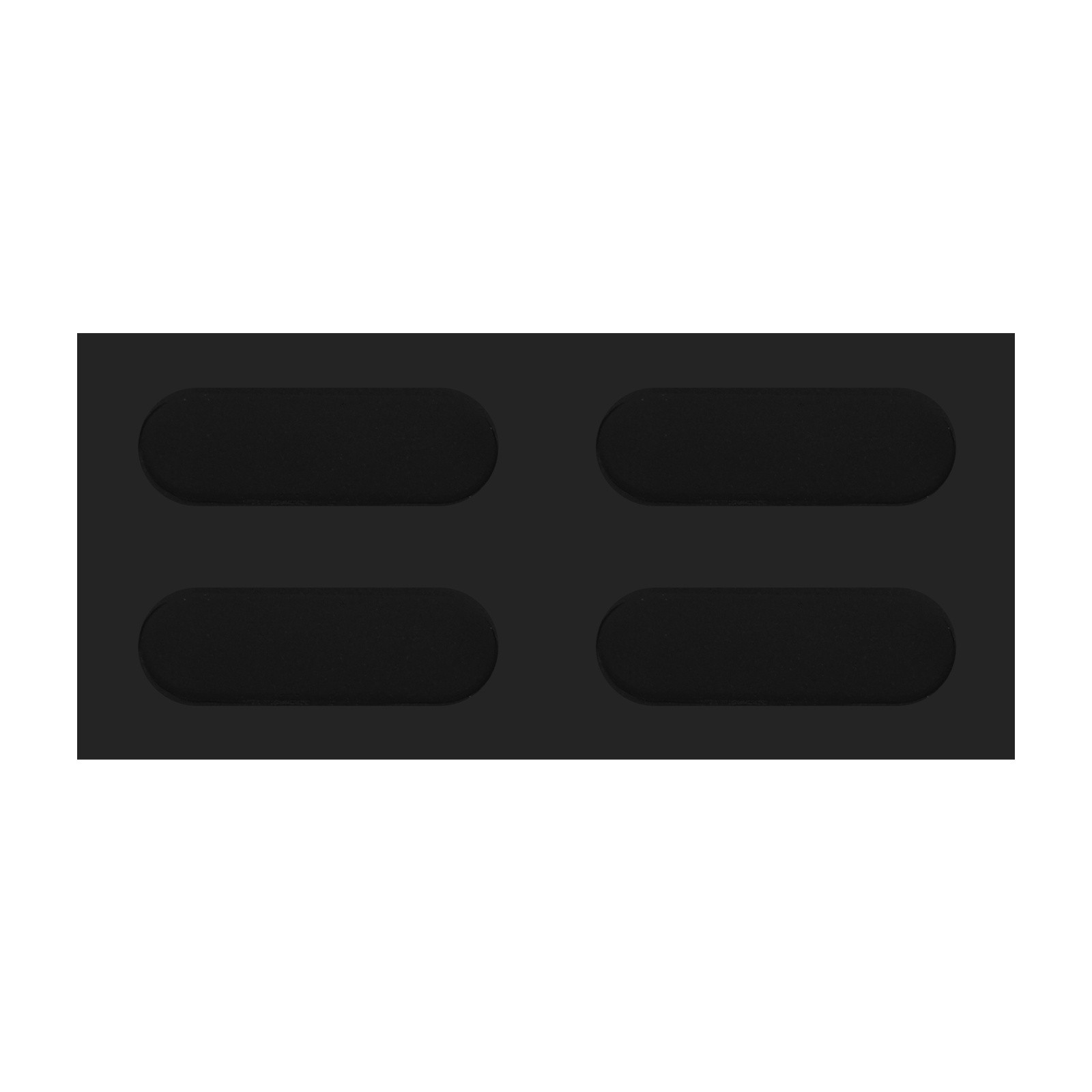 4mm Laptop Rubber Feet, 4 Pcs Oval Anti-Slip Pad for Equipment, Black