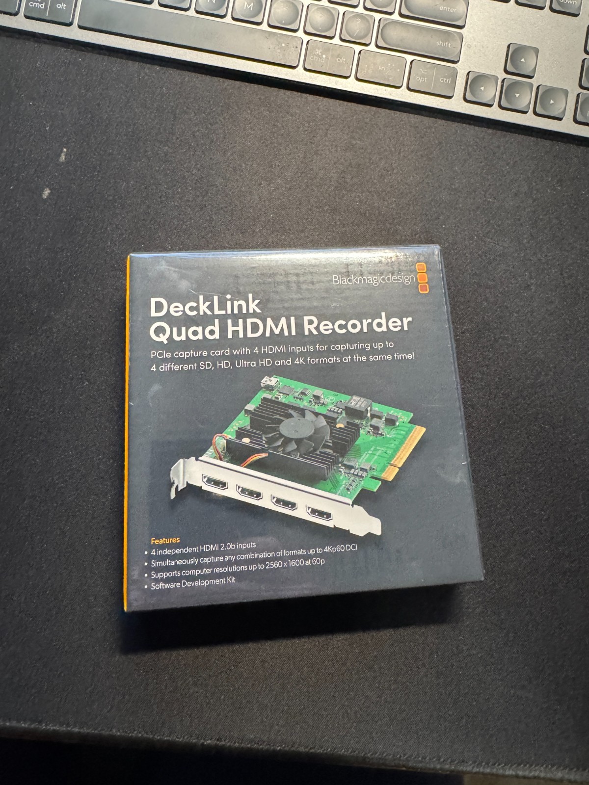 Blackmagic Design DeckLink Quad HDMI Recorder 4K PCIe Capture Card New Sealed