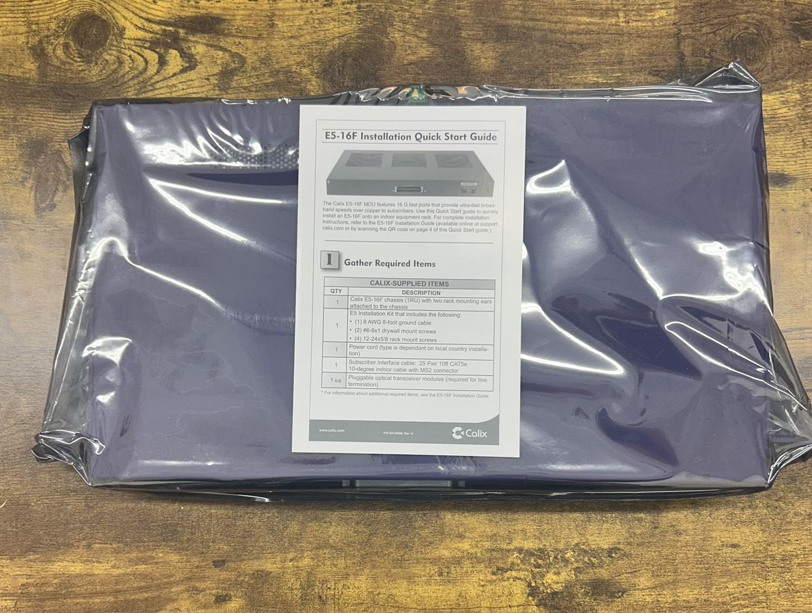 Calix E5-16F Chassis CALIX 100-04242 Rev 11