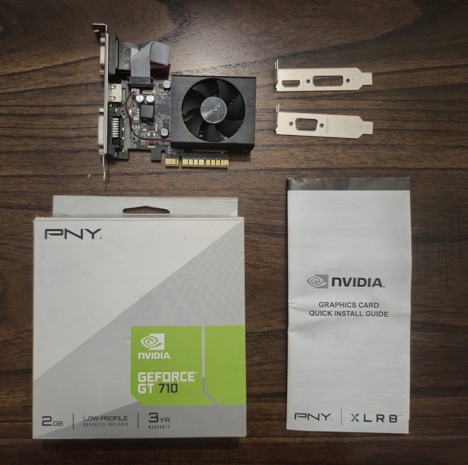 PNY GeForce GT 710 2GB DDR3 GPU with Low Profile Brackets