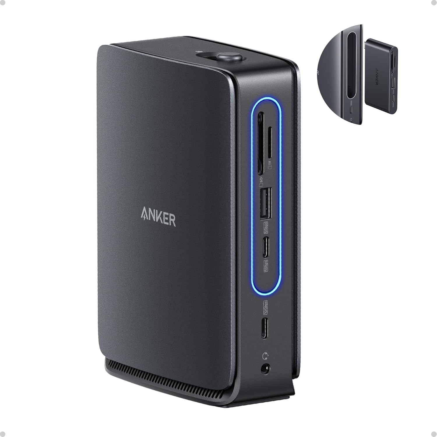 Nano 13-In-1 Laptop Docking Station with Detachable 6-In-1 Hub, USB-C 3 Display