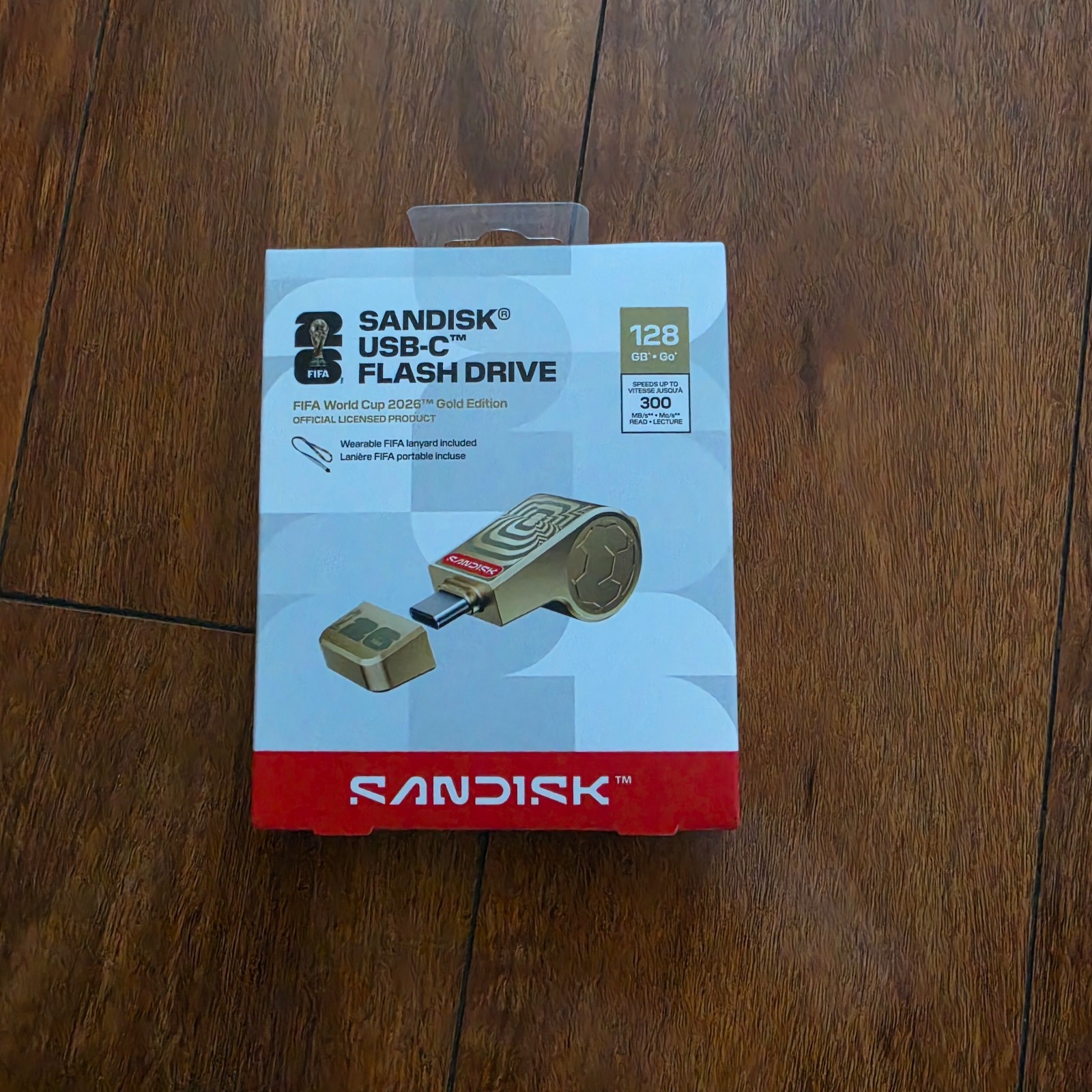 SANDISK - 128GB USB-C FLASH DRIVE: FIFA WORLD CUP 2026 EDITION - Gold