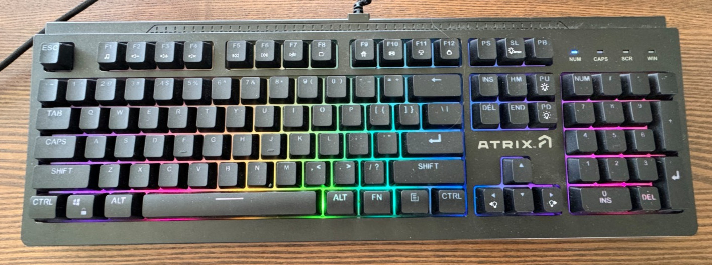 Atrix GSKB04 Mechanical Gaming Keyboard Wired Compact Black RGB Backlit