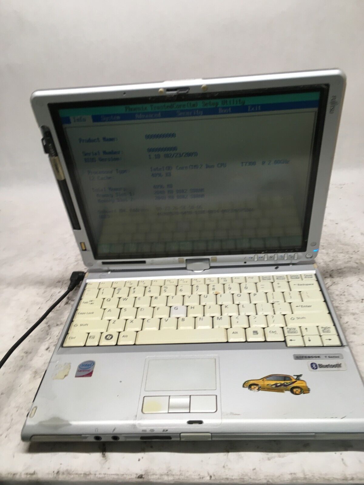 Fujitsu Lifebook T4220 [AS IS] Intel Core 2 Duo T7300 @ 2 GHz - JZ