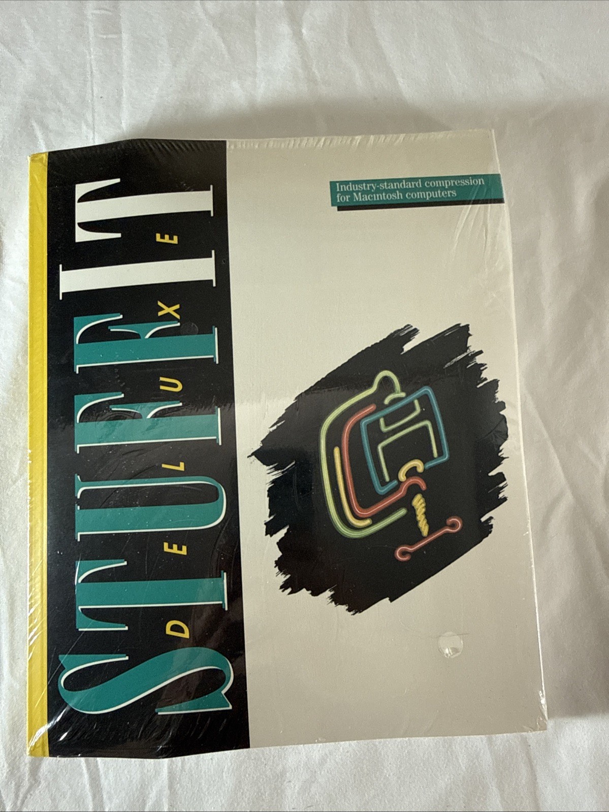 Vintage StuffIt Deluxe Mac Software Box SEALED NEW Macintosh Aladdin Systems