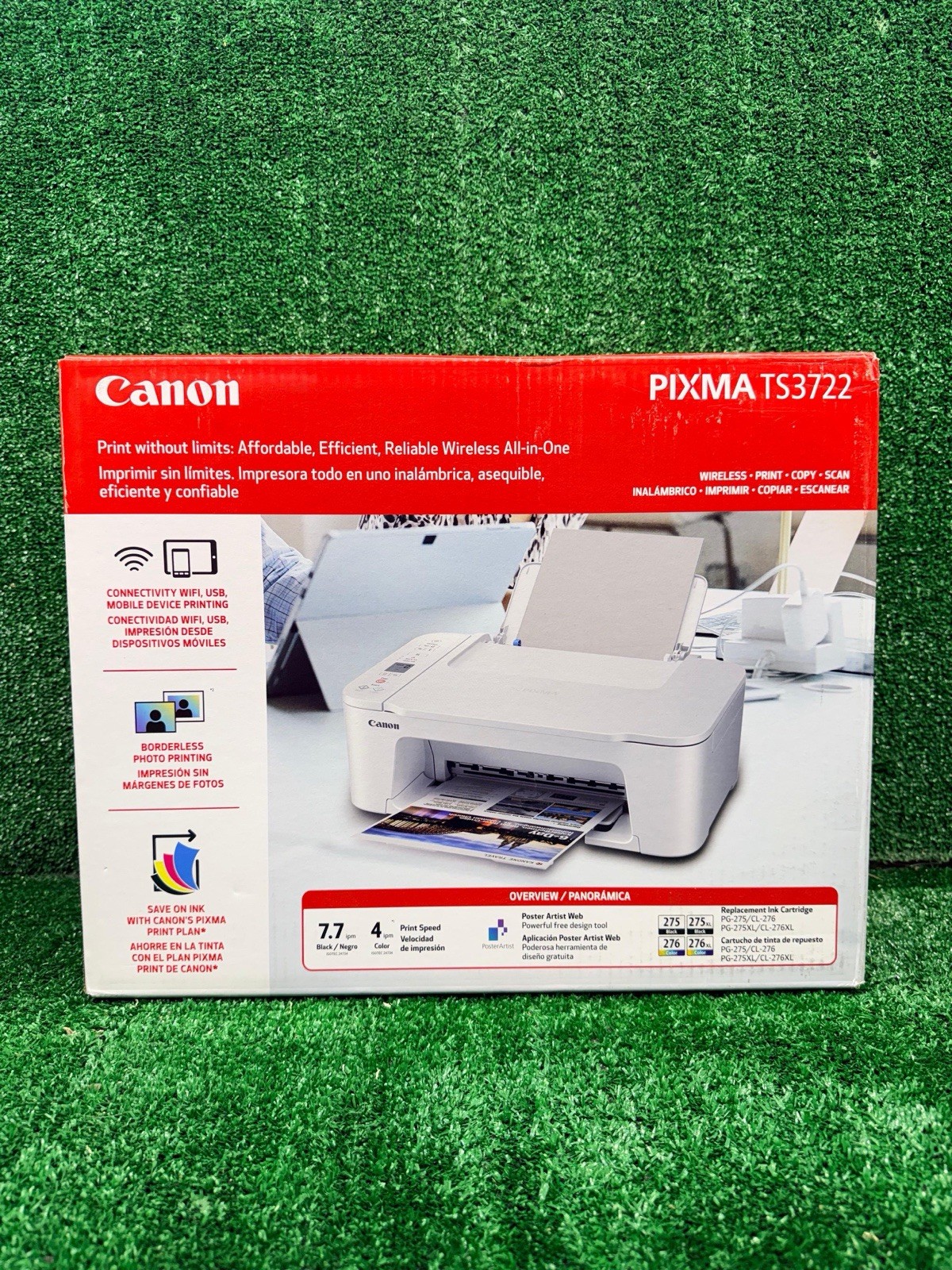 Canon PIXMA TS3722 Wireless Printer All-In-One New