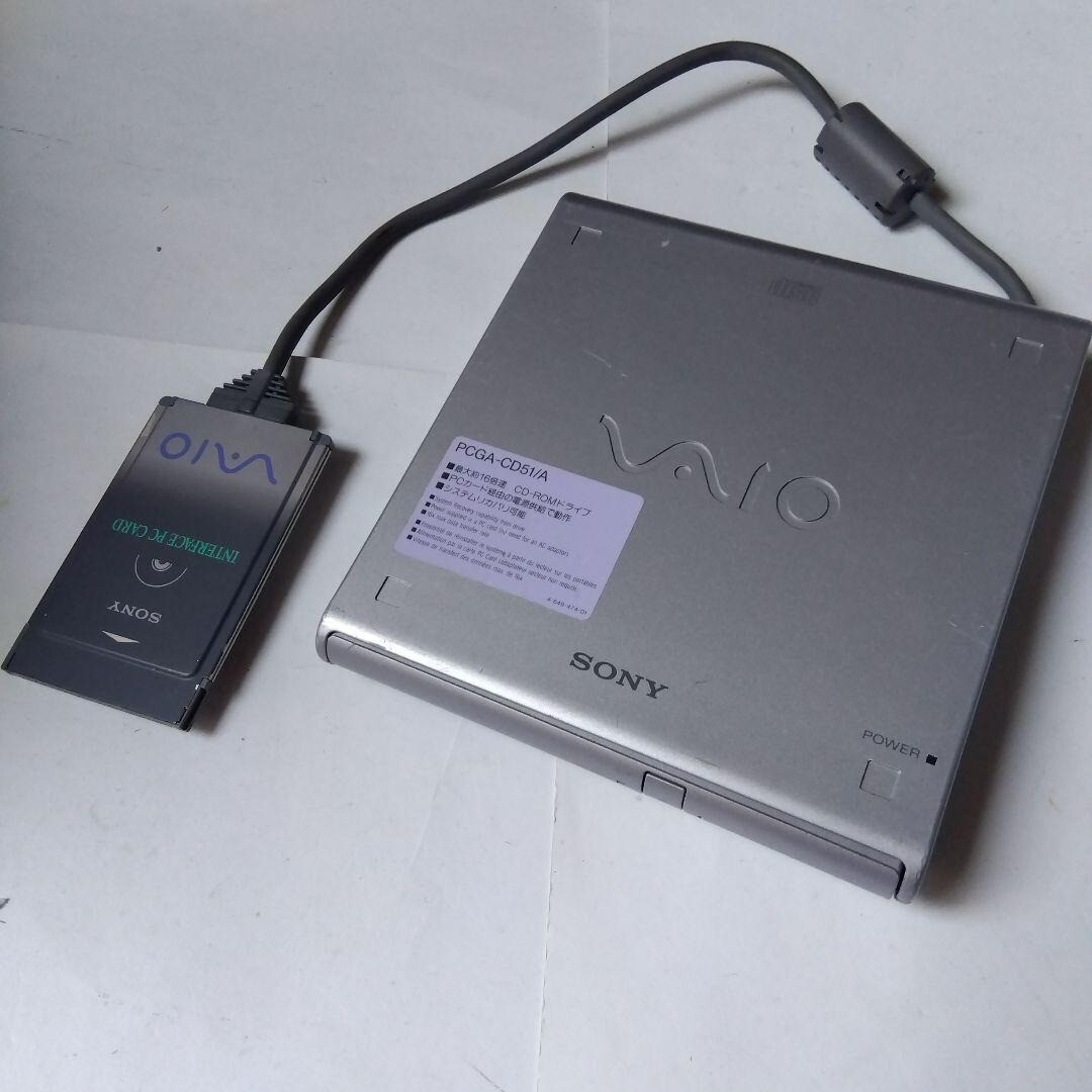 SONY PCGA-CD51 External Portable CD-ROM Drive VAIO Vintage From Japan