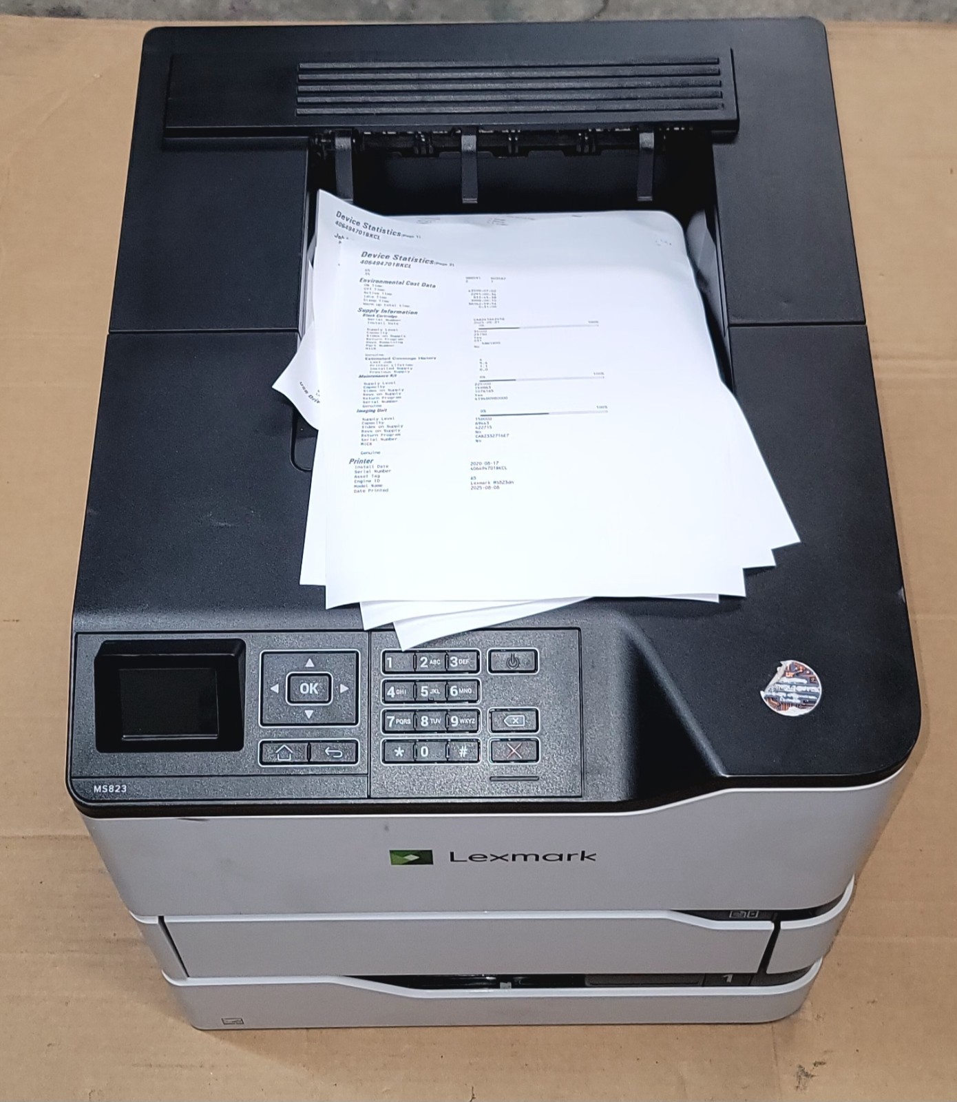 Lexmark MS823dn Monochrome Laser Duplex Printer