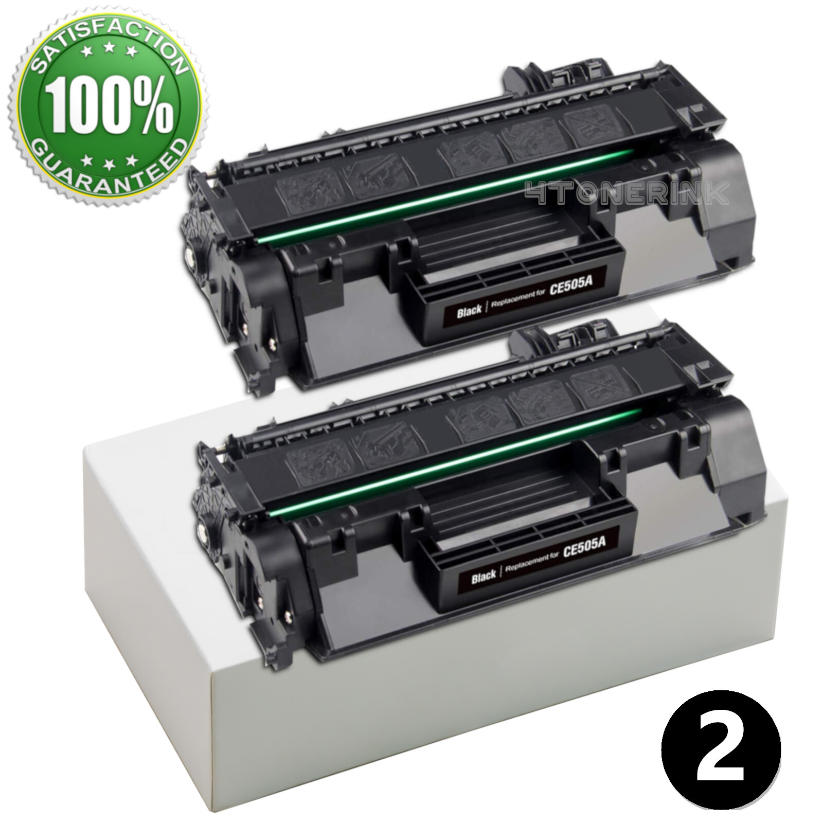 2PK CE505A Toner Cartridge Compatible With HP 05A LaserJet P2035 P2055DN P2035N
