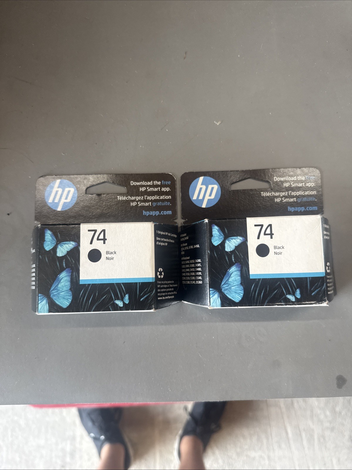 Genuine HP 74 (2-SET) Original Black Ink Cartridges Exp 2025 Brand New