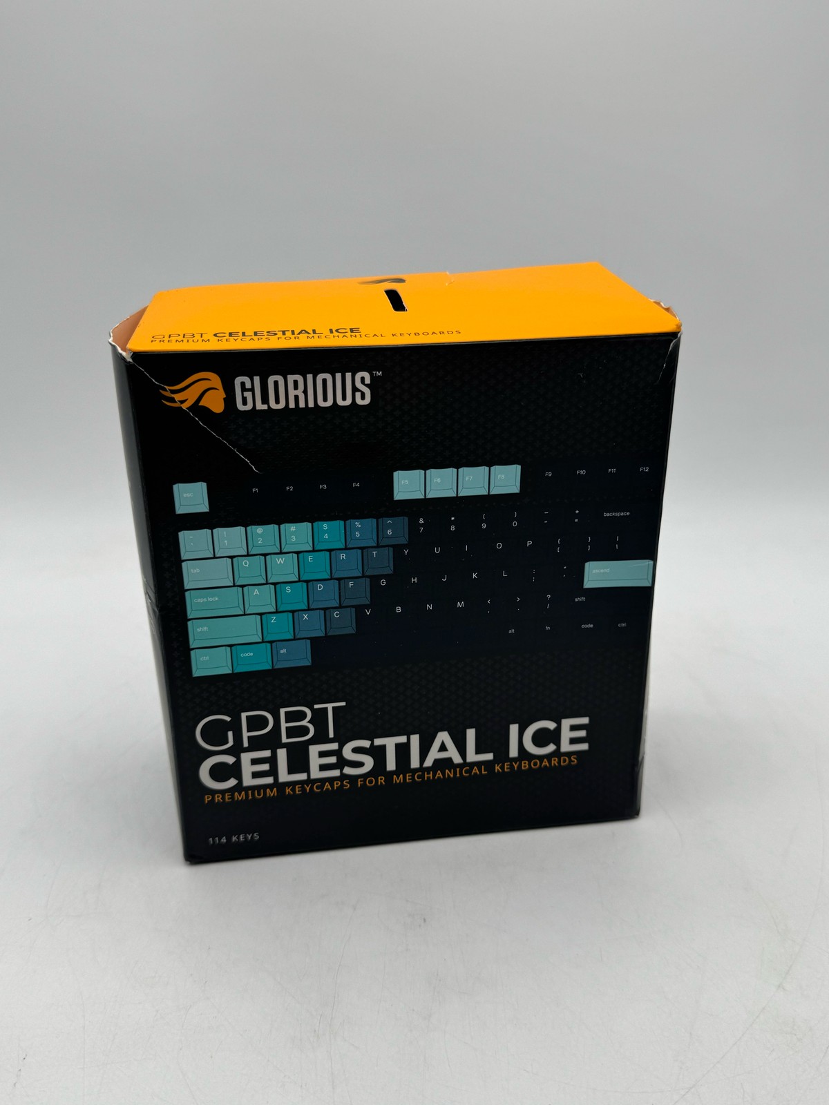 GLORIOUS GLO-KC-GPBT-CI GPBT Celestial Ice Keycaps Cherry-Profile Blue Set