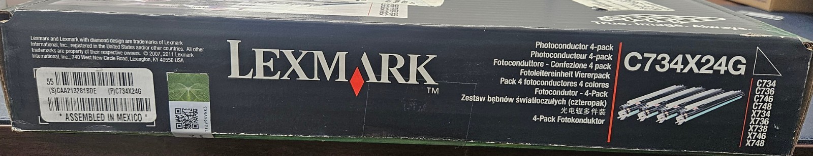 Genuine Lexmark C734X24G Photoconductor 4-pack   Sealed box