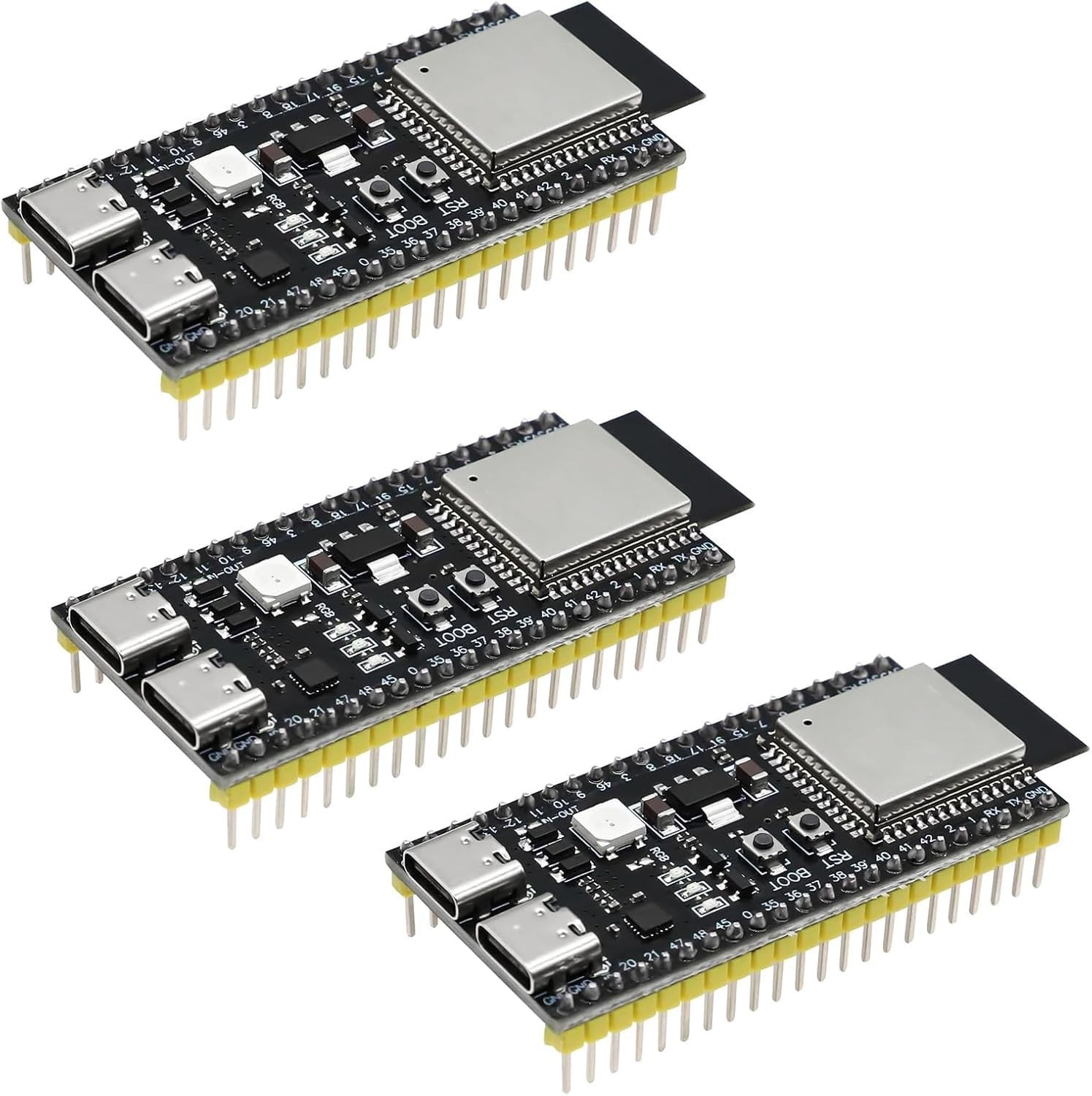 ESP32 S3 Type C Development Board WiFi Bluetooth N16R8 MCU 3 Pieces Set Box