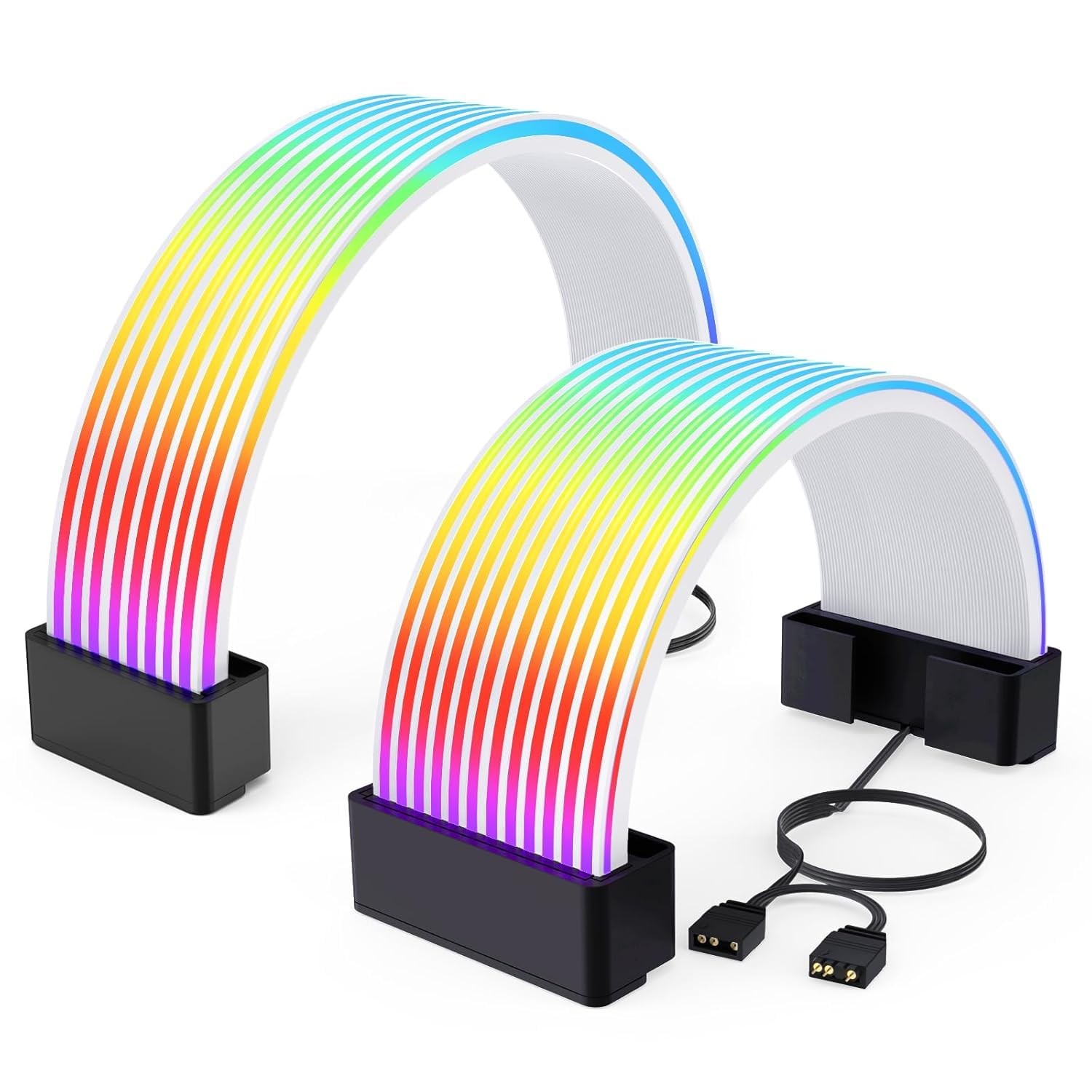 Auotac RGB Cables Cover Kit, Flex Power Cable Cover for 24Pin Motherboard and...