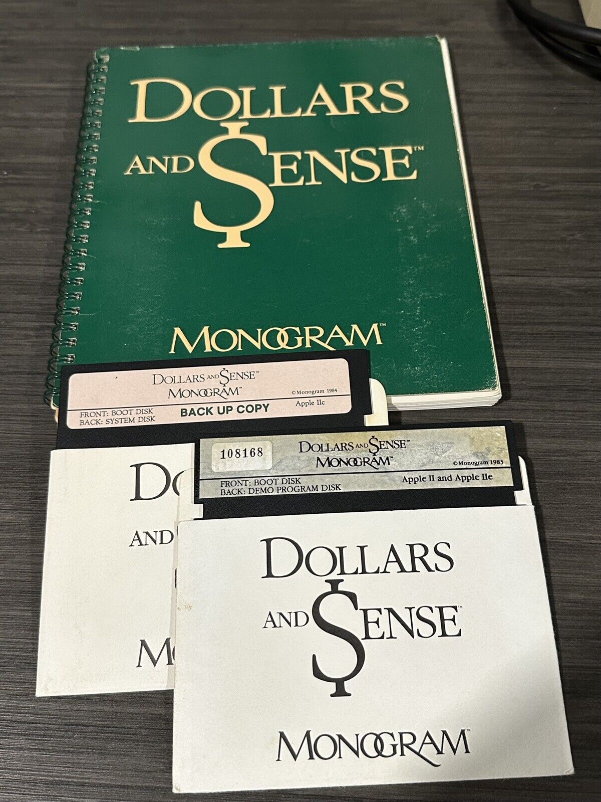 Dollars and Sense software Apple II plus IIe IIc ll 2 vintage computer