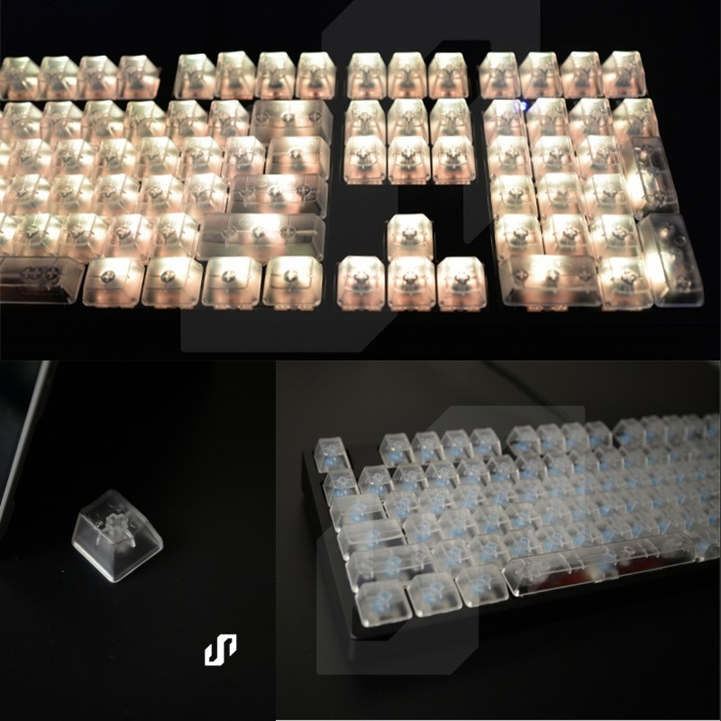 Transparent 104 keys Full Set Keycap Cherry Mx 6.25X No Engraved Key Cap ABS New