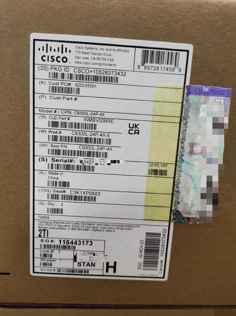 New Sealed C9300L-24P-4X-E Cisco Catalyst 9300L-24P-4X-E Switch Fedex