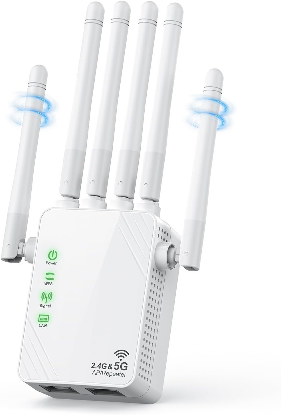 1200Mbps WiFi Extender – Dual Band 2.4G/5G Signal Booster w/ Ethernet