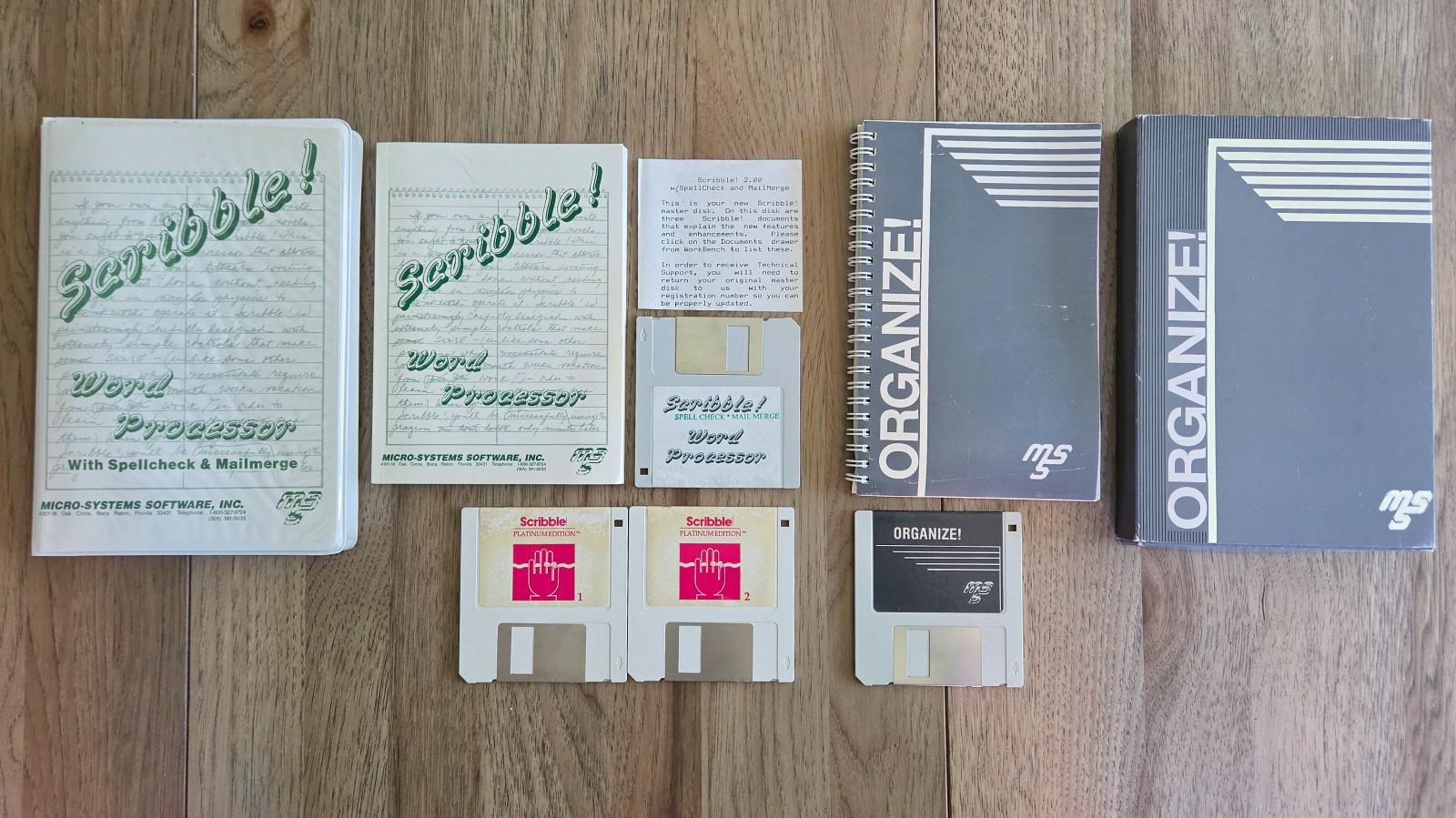 Vintage AMIGA Software Lot - Scribble + Organize - Micro-Systems Software MSS