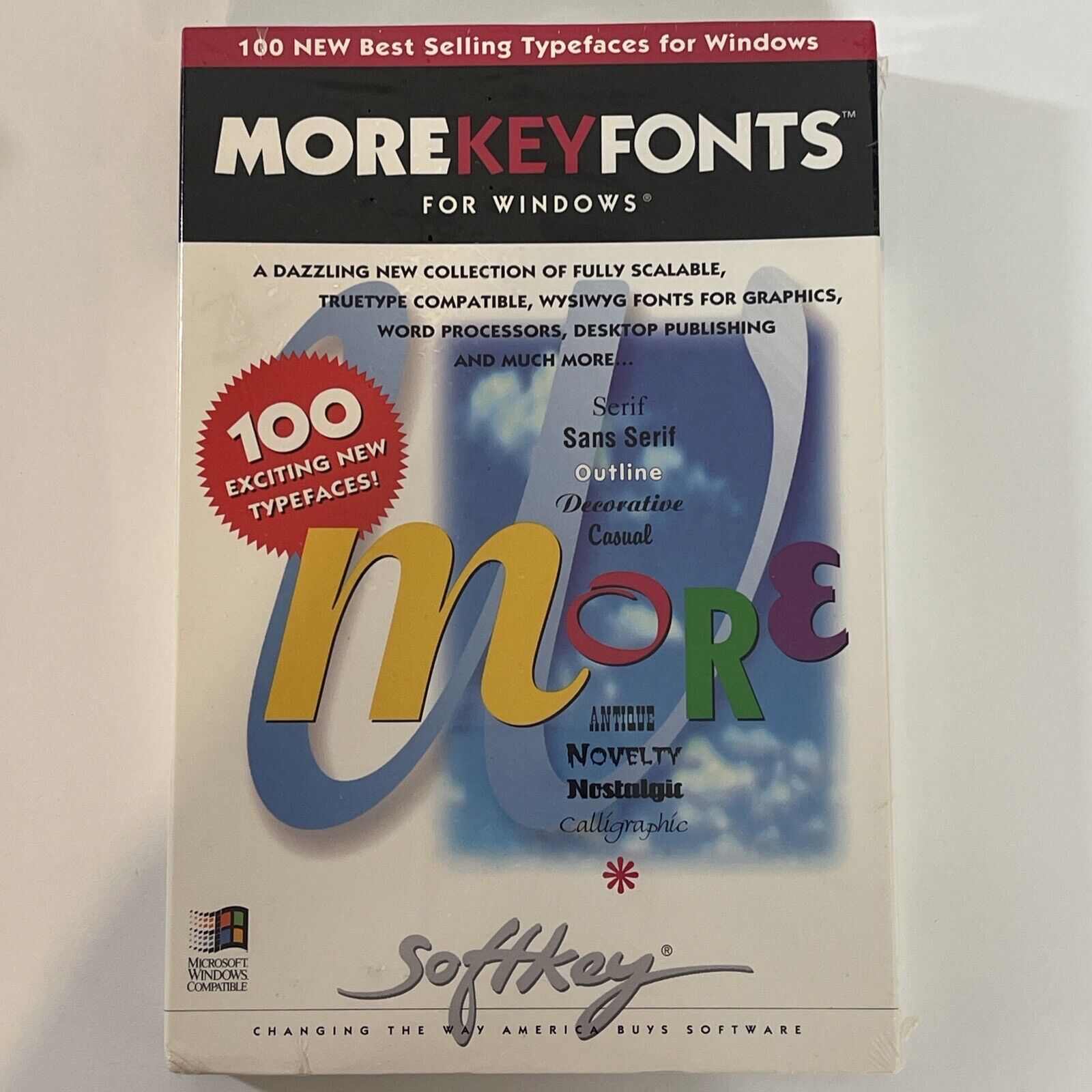 EXTREMELY RARE VINTAGE MORE KEYFONTS FOR MACINTOSH NEW-SEALED