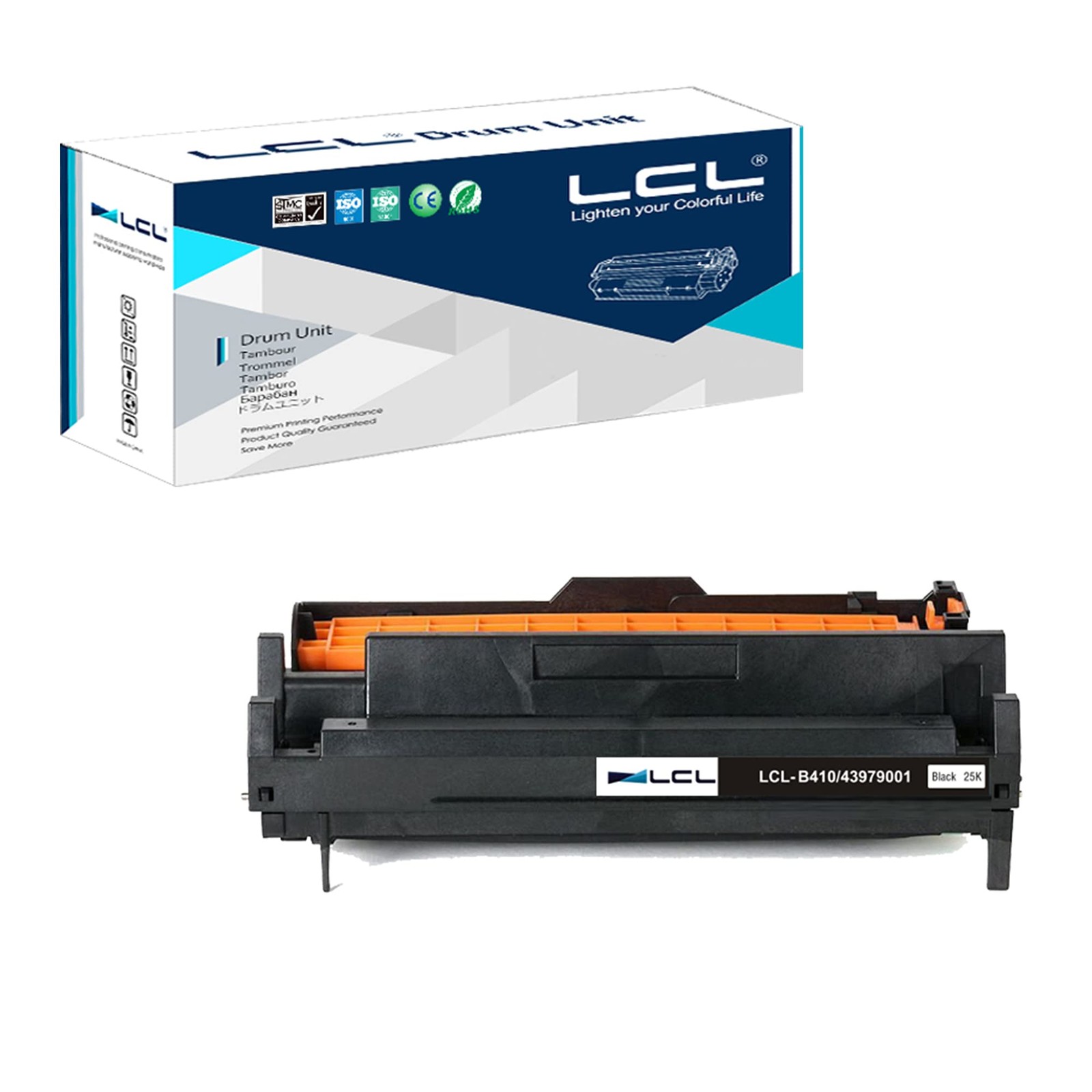 LCL Compatible Drum Unit for OKI B410 B420 B430 B440 B460 B470 B480 1-Pack Black