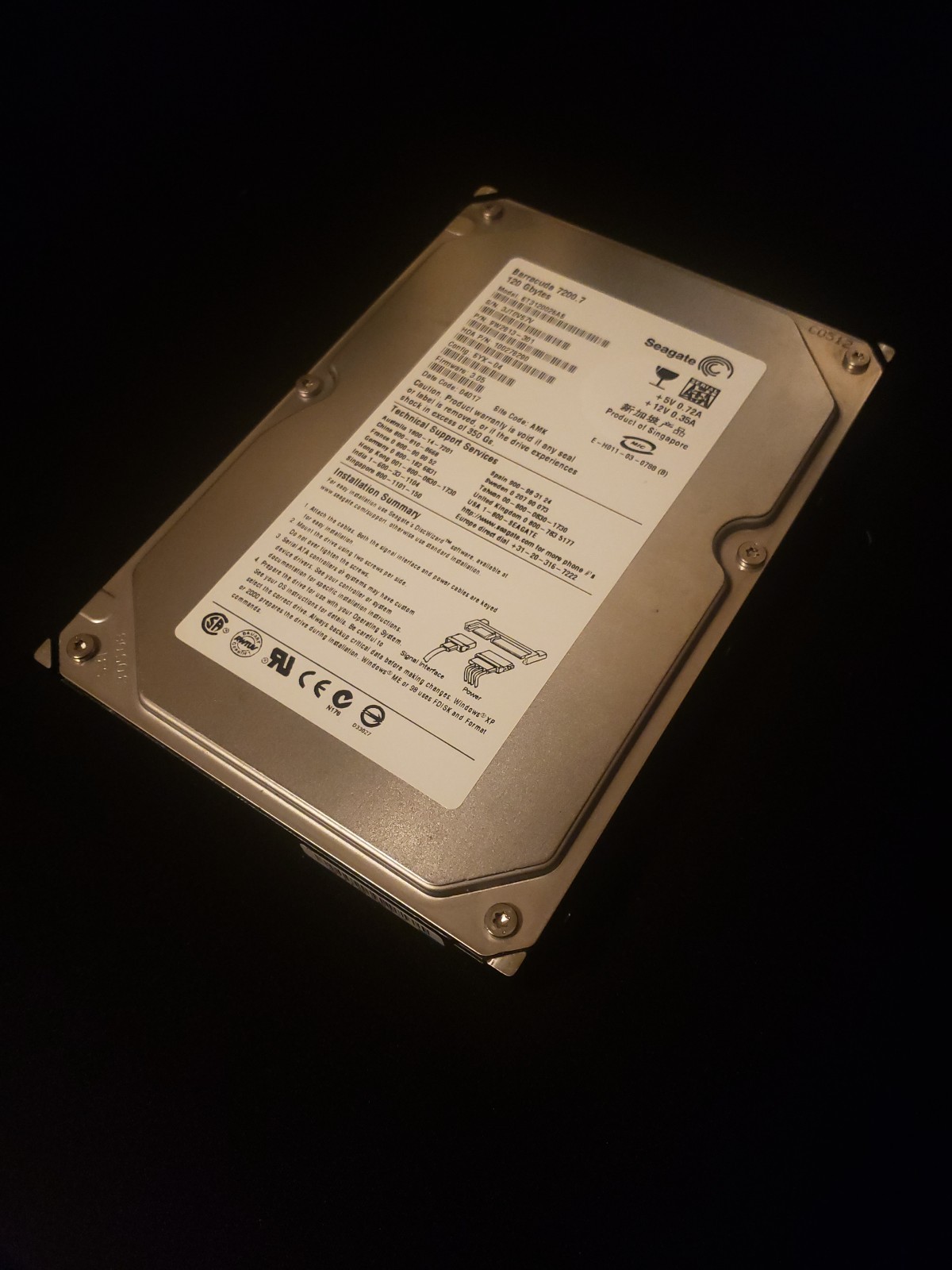 Seagate Barracuda 7200.7 120.9 GB,Internal,7200 RPM,3.5" (ST3120022A) HDD