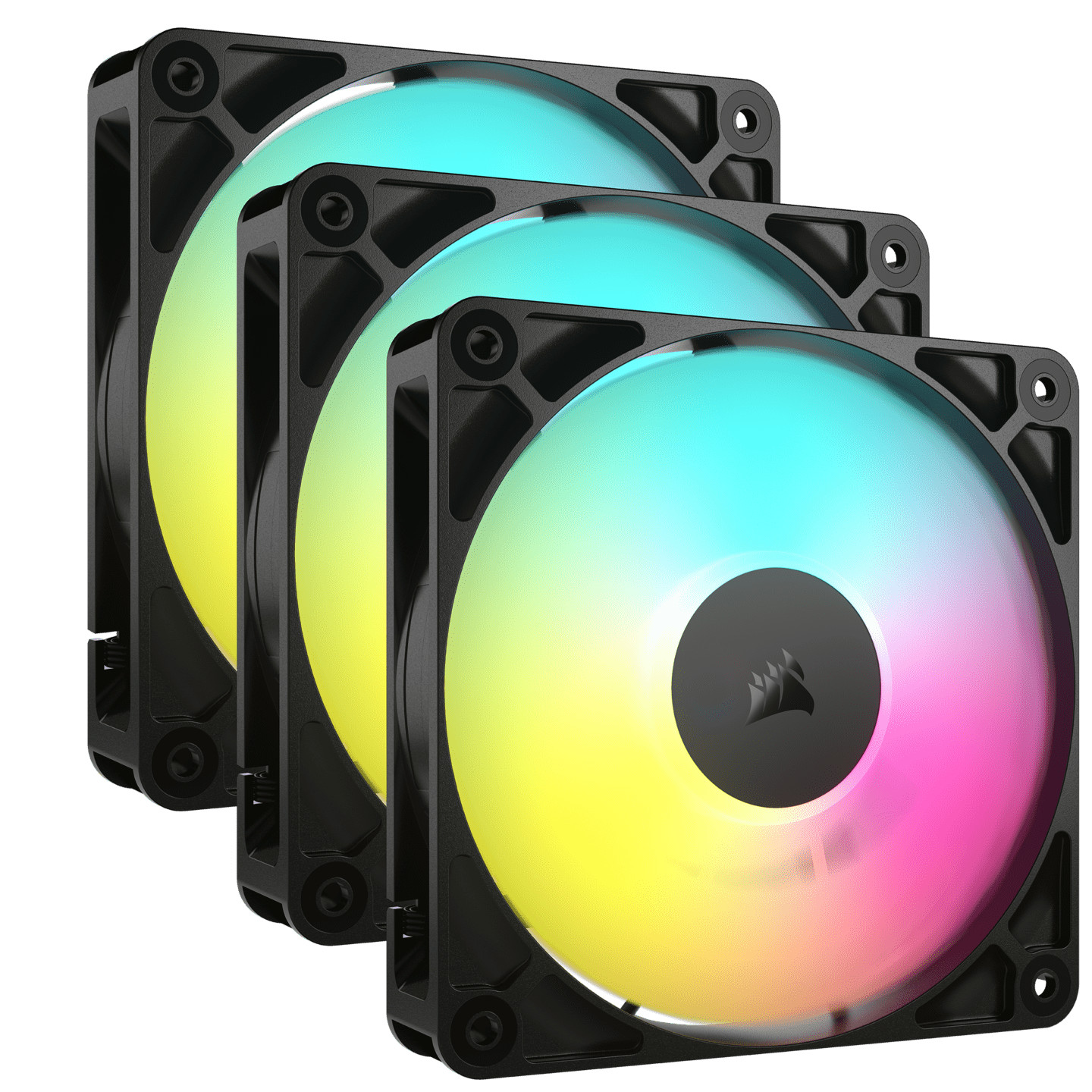Corsair RS120 ARGB PWM 120mm Fans Triple Pack - Simplified Control - Daisy-Chain