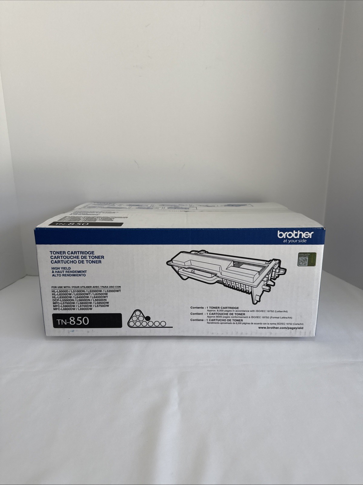 Brother TN-850 High Yield Black Toner Cartridge - Brand New