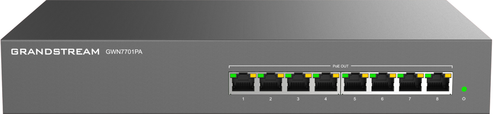 New - Grandstream GWN7701PA - Unmanaged 8 Port PoE Switch