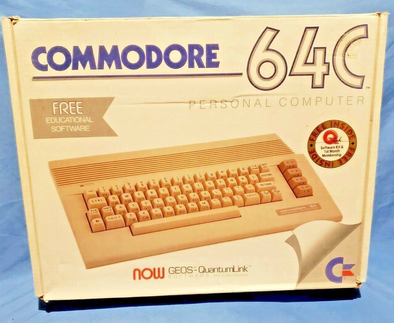 Commodore 64 - Complete in Box Manual Turns on  Supply Power Supply Clean Unit