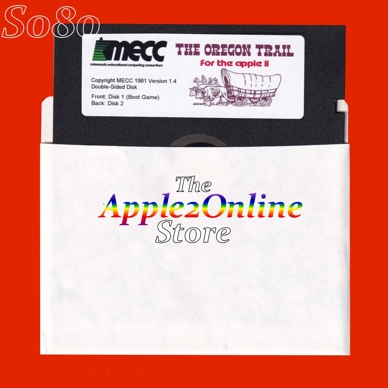 ✅ 🍎 MECC The Oregon Trail for Apple II+ IIe IIc IIGS - NEW Disk v1.4