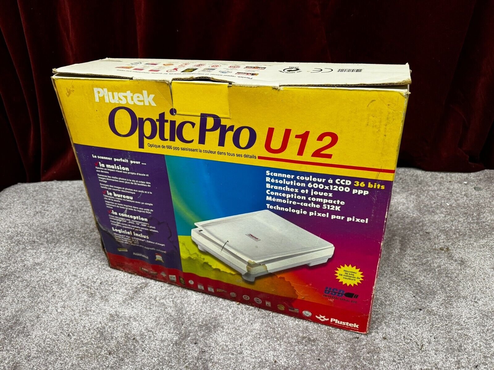 Plustek OpticPro U12 Flatbed Document Scanner OPEN BOX