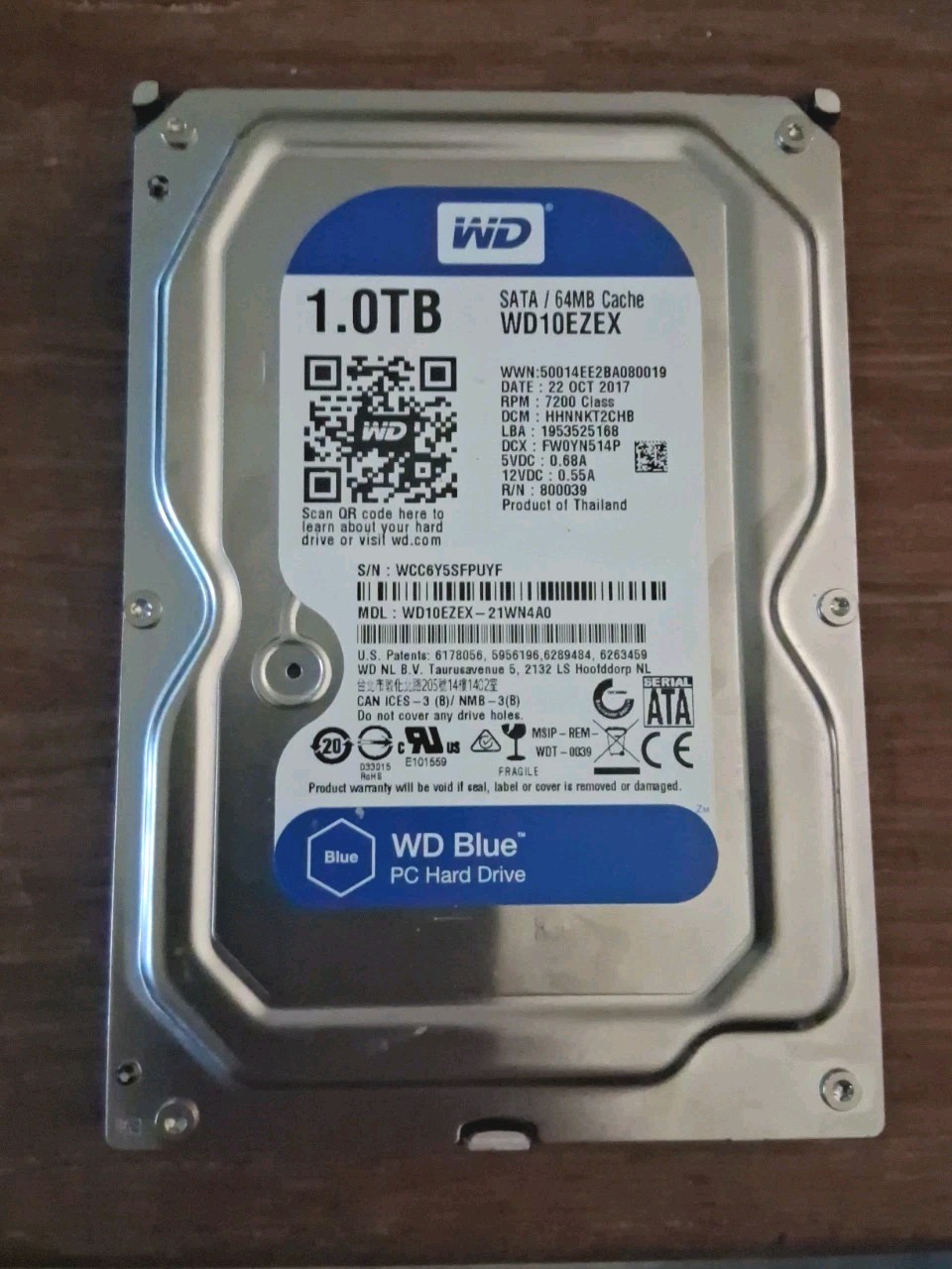Western Digital (1.0 TB) SATA WD Blue (WD10EZEX)